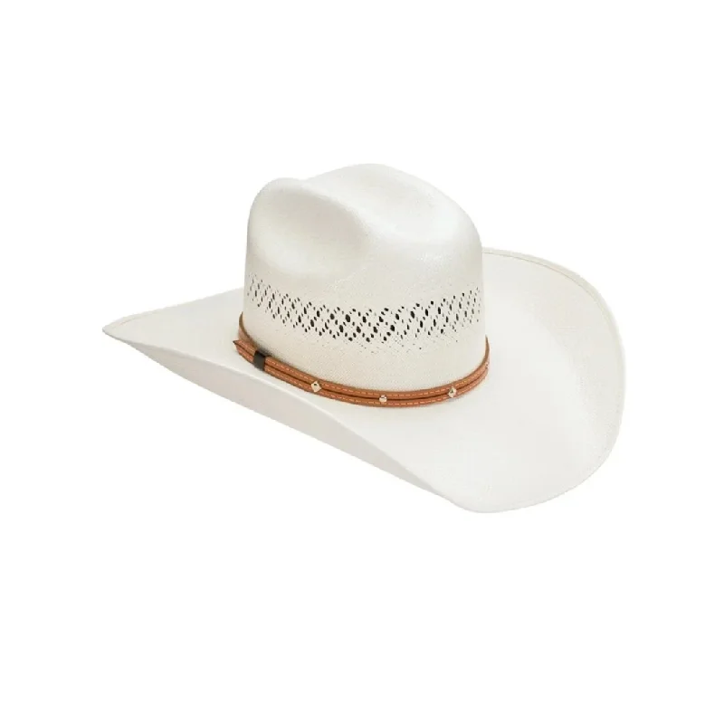 mens hats for stargazing-Stetson Glassin Men's Cowboy Straw Hat