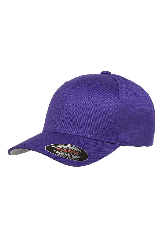 mens hats with fresh colors-Flexfit Mens Stretch Fit Hat - Purple