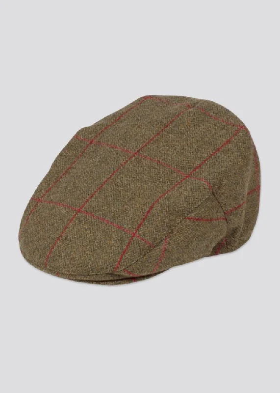 mens hats in vicuna-Alan Paine Combrook Mens Tweed Flat Cap In Sage