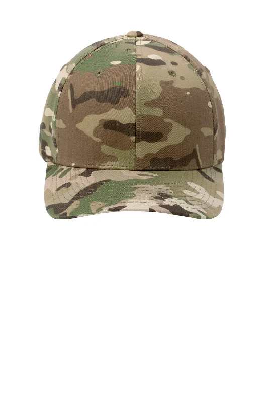 mens hats for biking-Port Authority Mens Stretch Fit Hat - Multicam